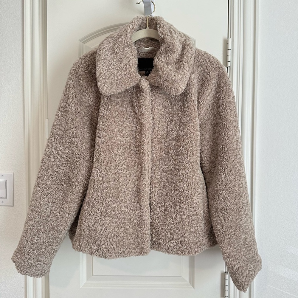 Banana Republic Faux Shearling Teddy Coat L